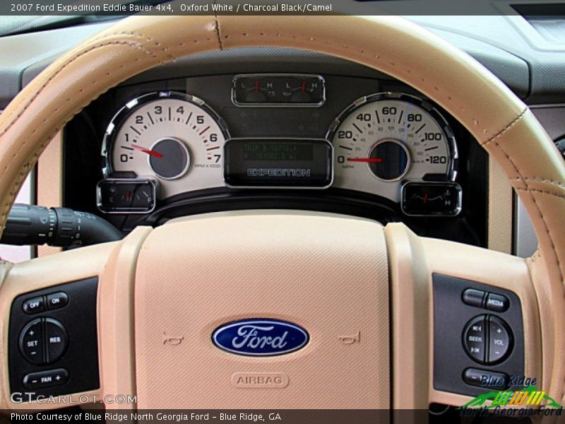 Oxford White / Charcoal Black/Camel 2007 Ford Expedition Eddie Bauer 4x4