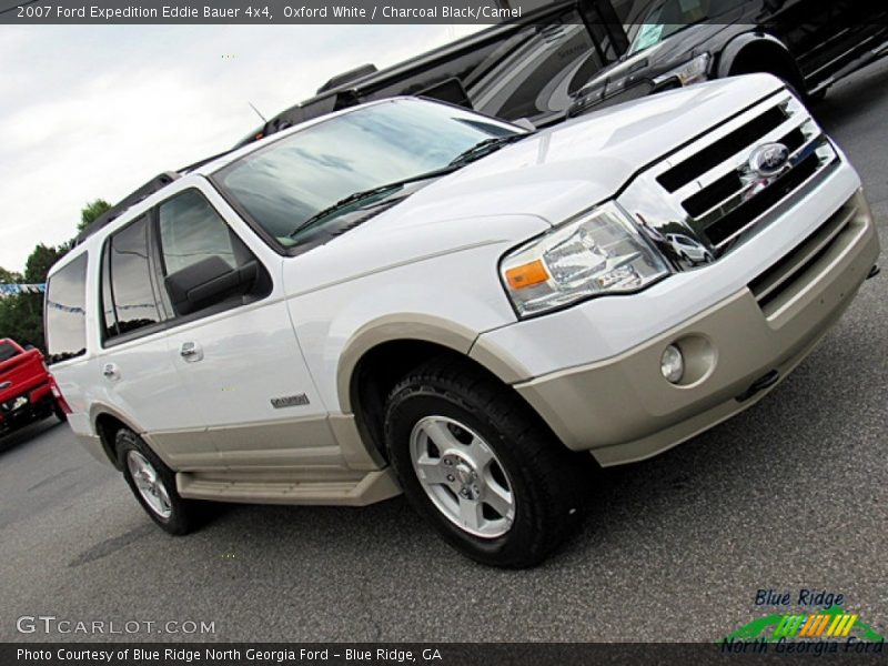 Oxford White / Charcoal Black/Camel 2007 Ford Expedition Eddie Bauer 4x4