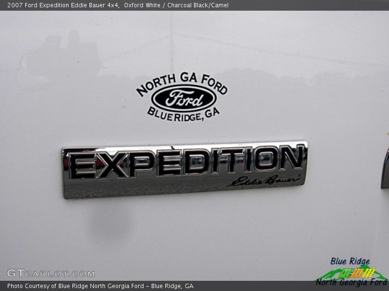 Oxford White / Charcoal Black/Camel 2007 Ford Expedition Eddie Bauer 4x4