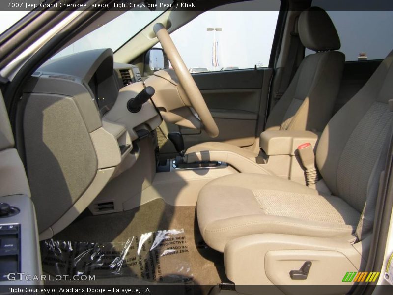 Light Graystone Pearl / Khaki 2007 Jeep Grand Cherokee Laredo