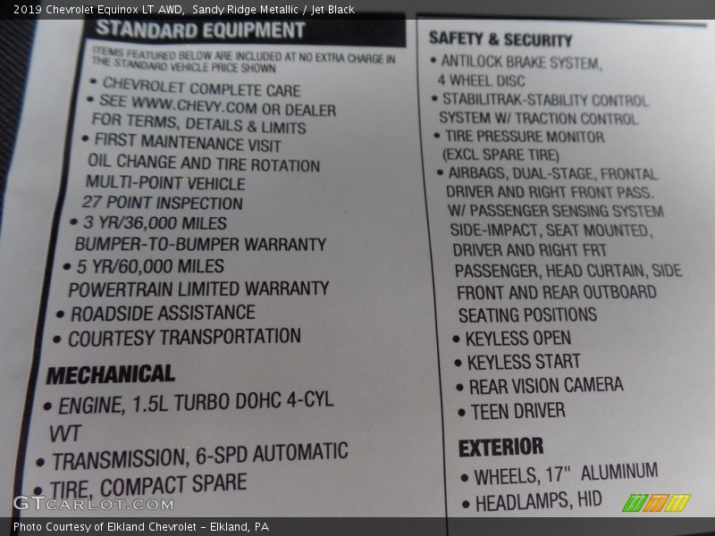 Sandy Ridge Metallic / Jet Black 2019 Chevrolet Equinox LT AWD