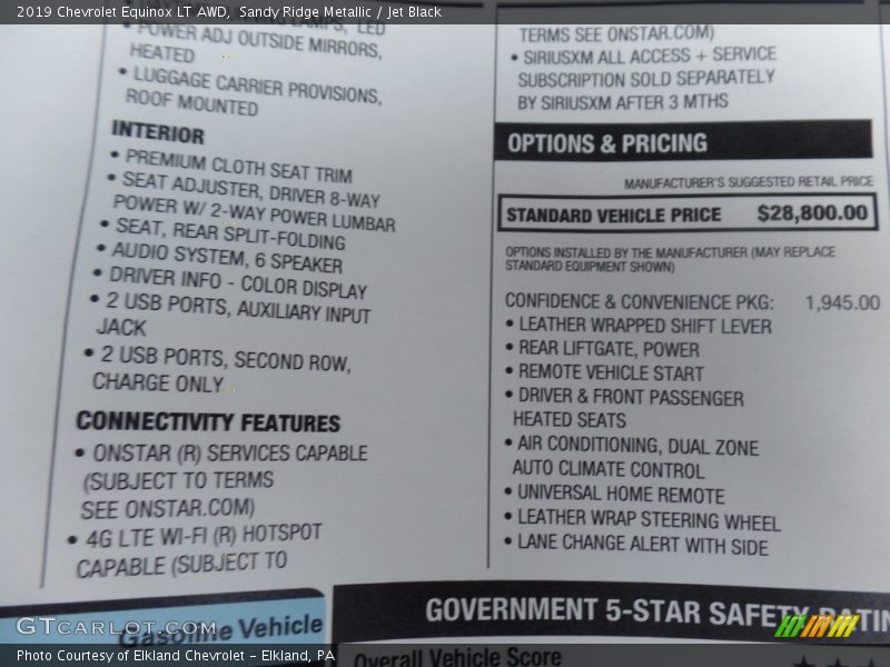 Sandy Ridge Metallic / Jet Black 2019 Chevrolet Equinox LT AWD