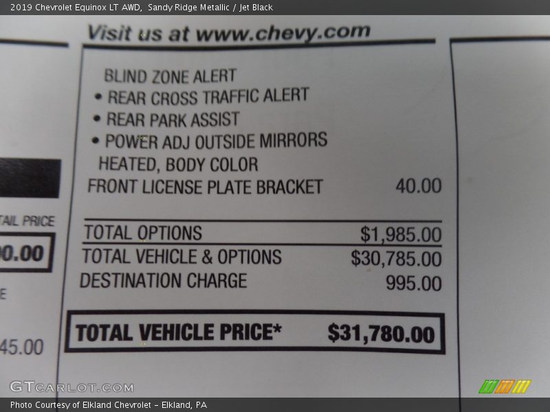 Sandy Ridge Metallic / Jet Black 2019 Chevrolet Equinox LT AWD