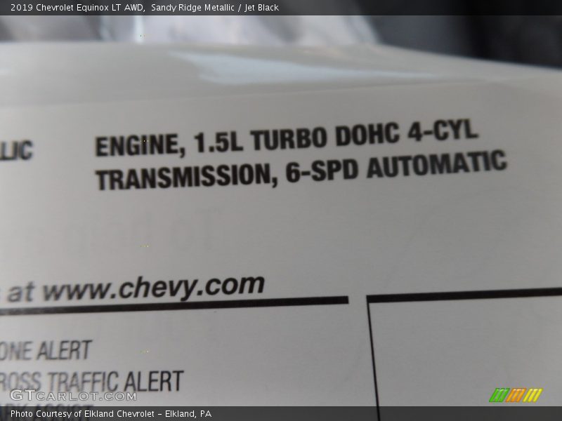 Sandy Ridge Metallic / Jet Black 2019 Chevrolet Equinox LT AWD