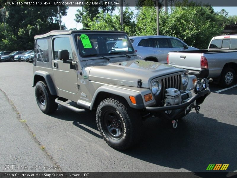 Bright Silver Metallic / Dark Slate Gray 2004 Jeep Wrangler X 4x4