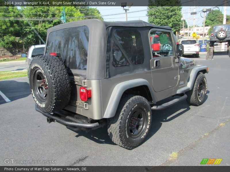 Bright Silver Metallic / Dark Slate Gray 2004 Jeep Wrangler X 4x4