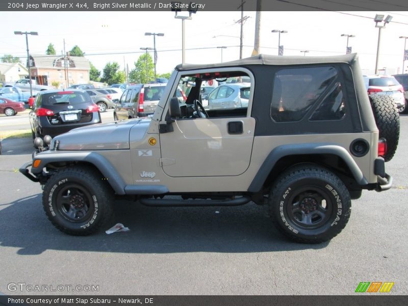 Bright Silver Metallic / Dark Slate Gray 2004 Jeep Wrangler X 4x4