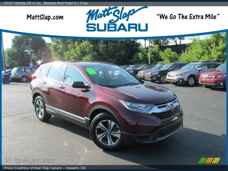 Basque Red Pearl II / Gray 2017 Honda CR-V LX