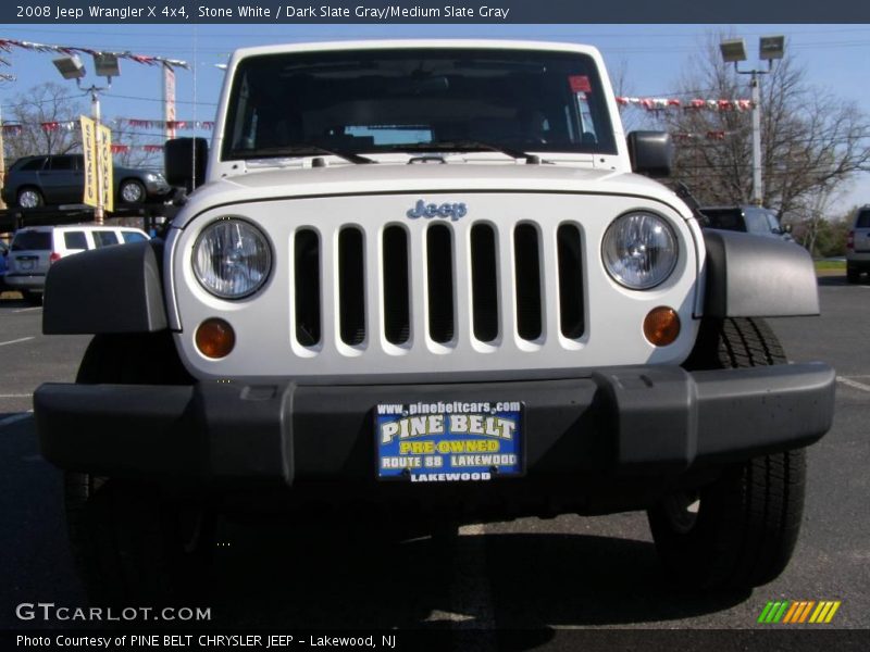 Stone White / Dark Slate Gray/Medium Slate Gray 2008 Jeep Wrangler X 4x4