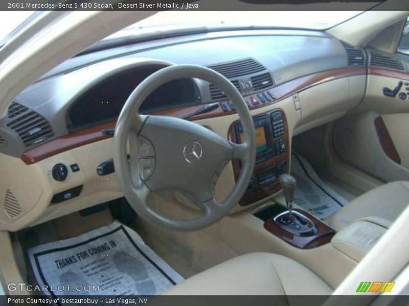 Desert Silver Metallic / Java 2001 Mercedes-Benz S 430 Sedan