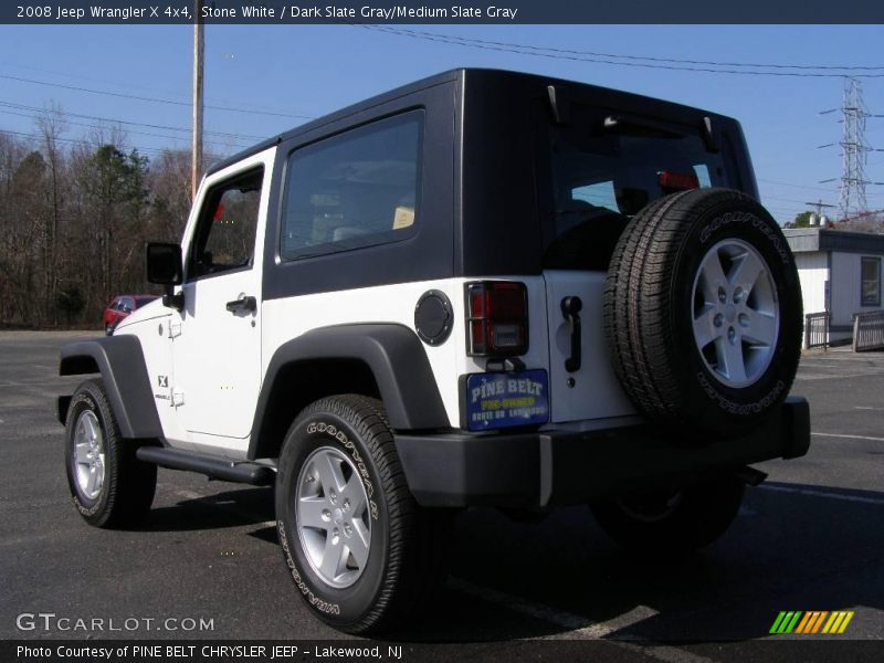 Stone White / Dark Slate Gray/Medium Slate Gray 2008 Jeep Wrangler X 4x4