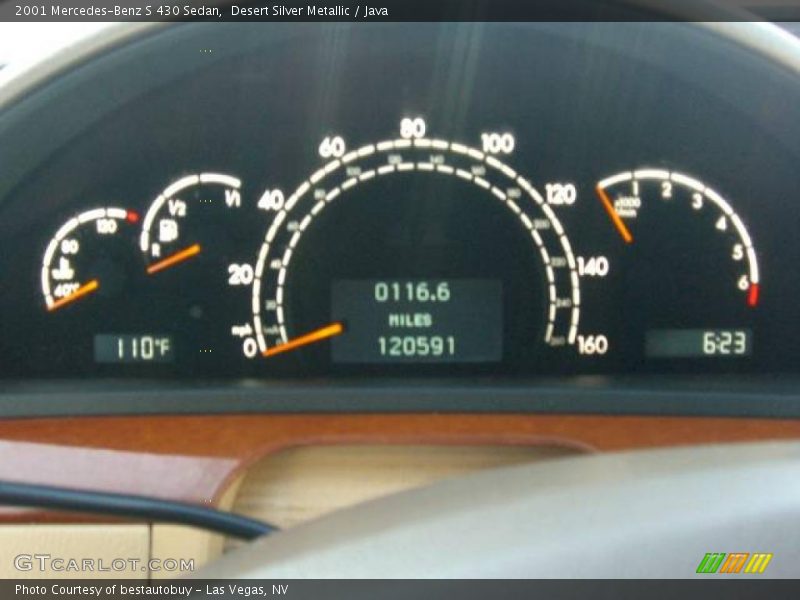 Desert Silver Metallic / Java 2001 Mercedes-Benz S 430 Sedan