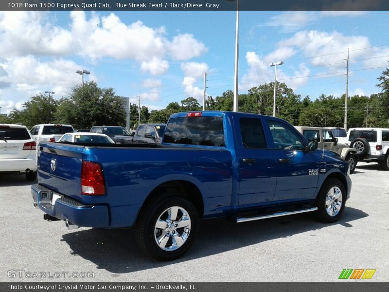 Blue Streak Pearl / Black/Diesel Gray 2018 Ram 1500 Express Quad Cab