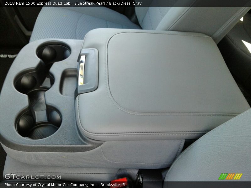 Blue Streak Pearl / Black/Diesel Gray 2018 Ram 1500 Express Quad Cab