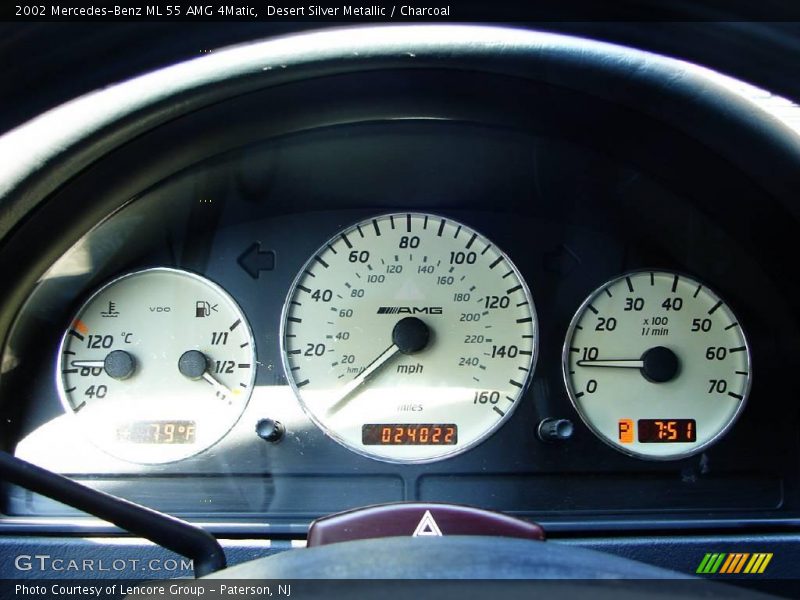 Desert Silver Metallic / Charcoal 2002 Mercedes-Benz ML 55 AMG 4Matic