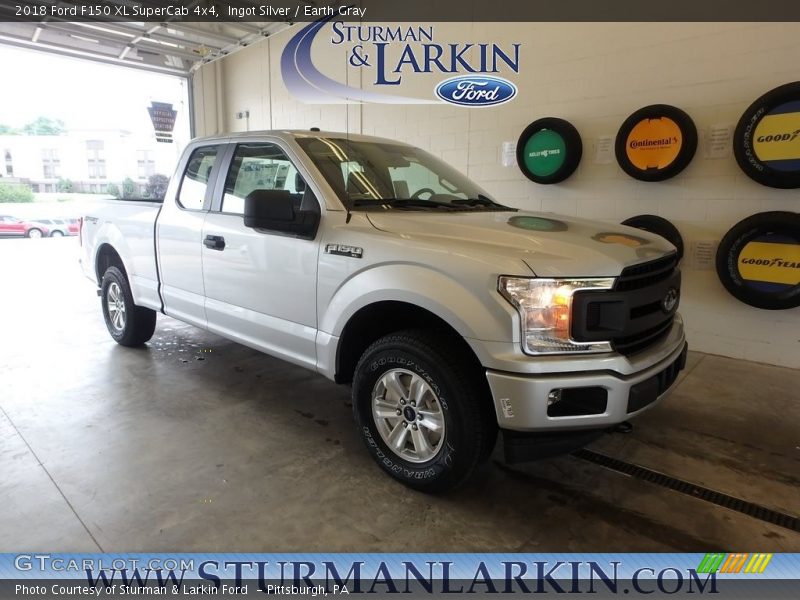 Ingot Silver / Earth Gray 2018 Ford F150 XL SuperCab 4x4