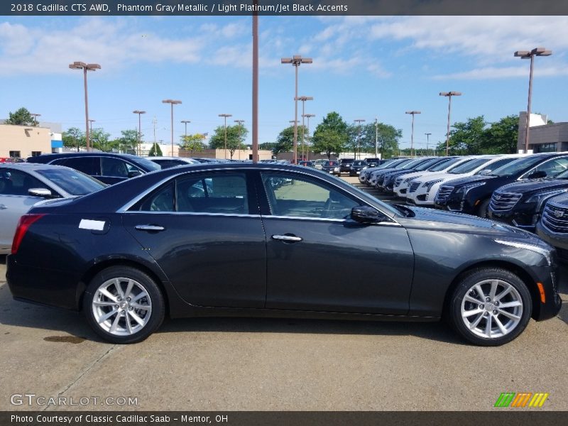 Phantom Gray Metallic / Light Platinum/Jet Black Accents 2018 Cadillac CTS AWD