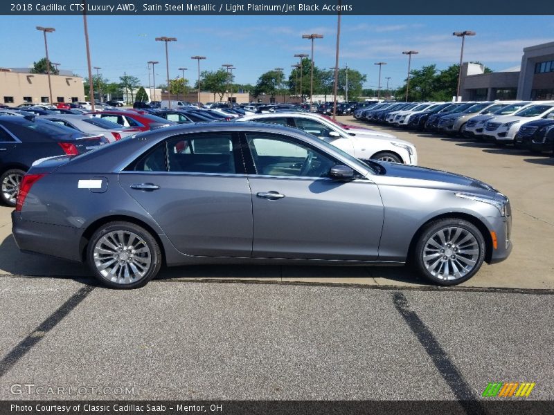 Satin Steel Metallic / Light Platinum/Jet Black Accents 2018 Cadillac CTS Luxury AWD