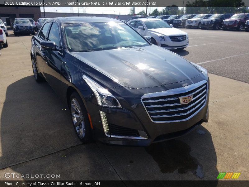 Phantom Gray Metallic / Jet Black/Jet Black Accents 2018 Cadillac CTS Luxury AWD