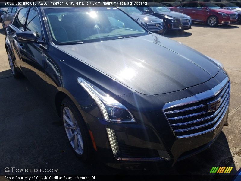 Phantom Gray Metallic / Light Platinum/Jet Black Accents 2018 Cadillac CTS AWD