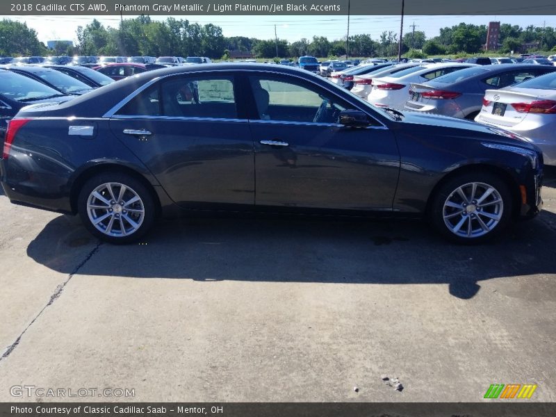 Phantom Gray Metallic / Light Platinum/Jet Black Accents 2018 Cadillac CTS AWD