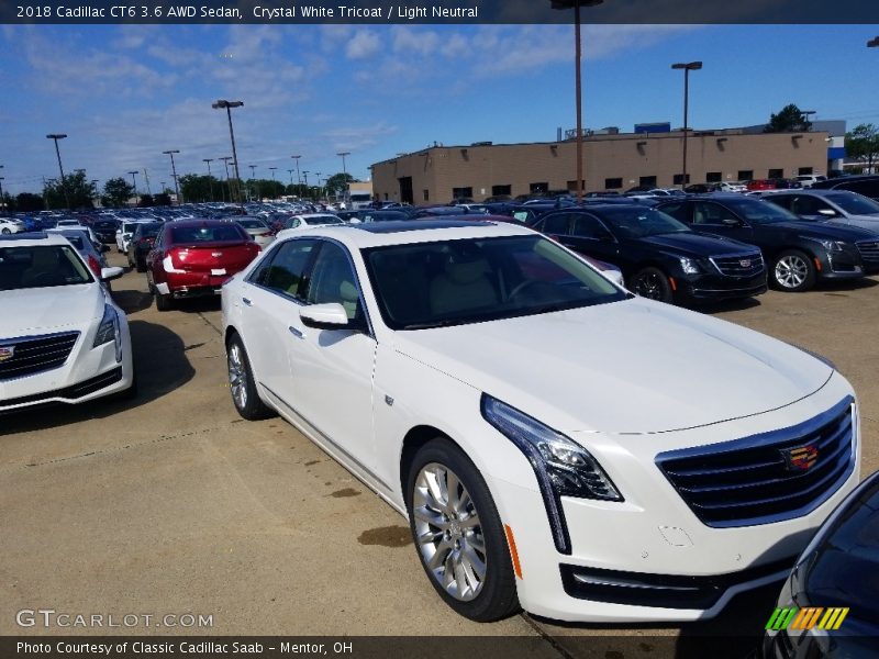 Crystal White Tricoat / Light Neutral 2018 Cadillac CT6 3.6 AWD Sedan