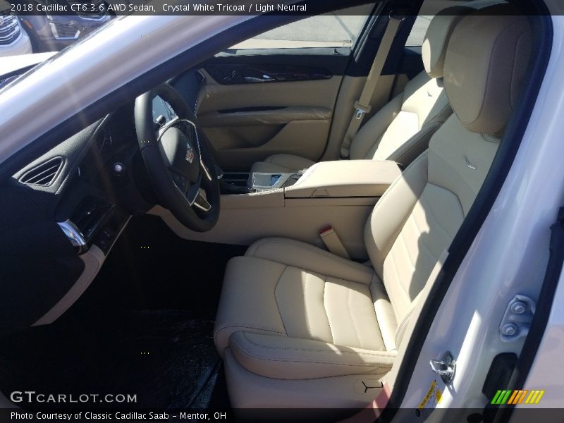 Crystal White Tricoat / Light Neutral 2018 Cadillac CT6 3.6 AWD Sedan