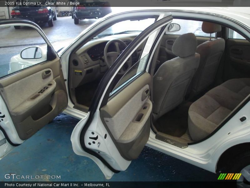 Clear White / Beige 2005 Kia Optima LX