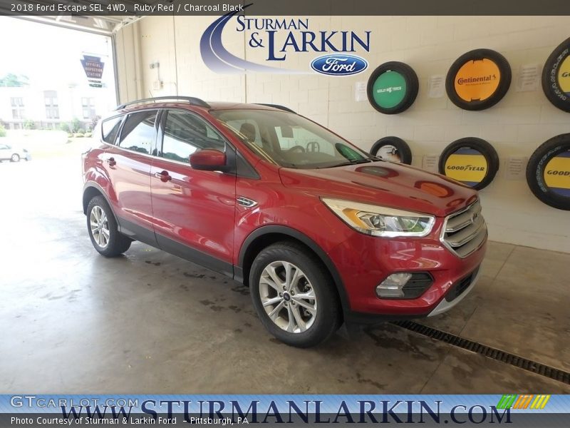 Ruby Red / Charcoal Black 2018 Ford Escape SEL 4WD