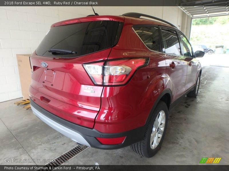 Ruby Red / Charcoal Black 2018 Ford Escape SEL 4WD