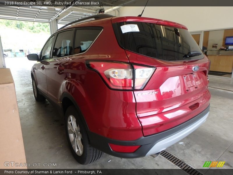 Ruby Red / Charcoal Black 2018 Ford Escape SEL 4WD
