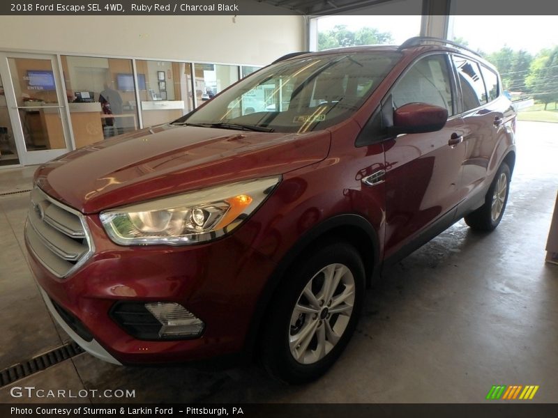 Ruby Red / Charcoal Black 2018 Ford Escape SEL 4WD