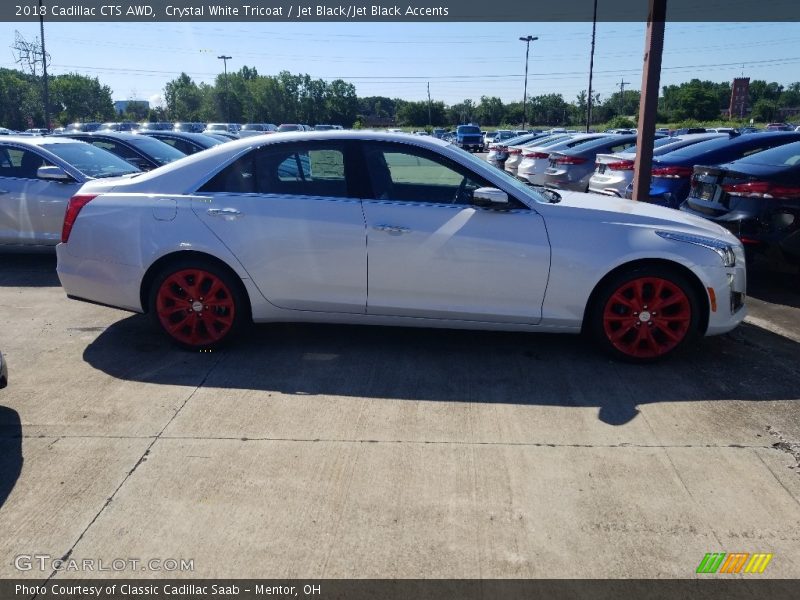 Crystal White Tricoat / Jet Black/Jet Black Accents 2018 Cadillac CTS AWD
