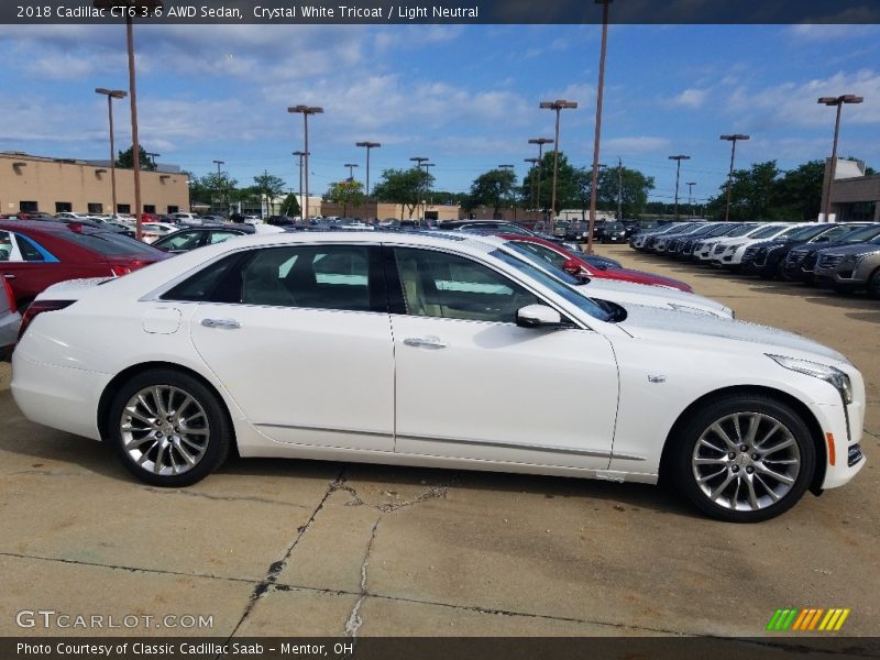 Crystal White Tricoat / Light Neutral 2018 Cadillac CT6 3.6 AWD Sedan