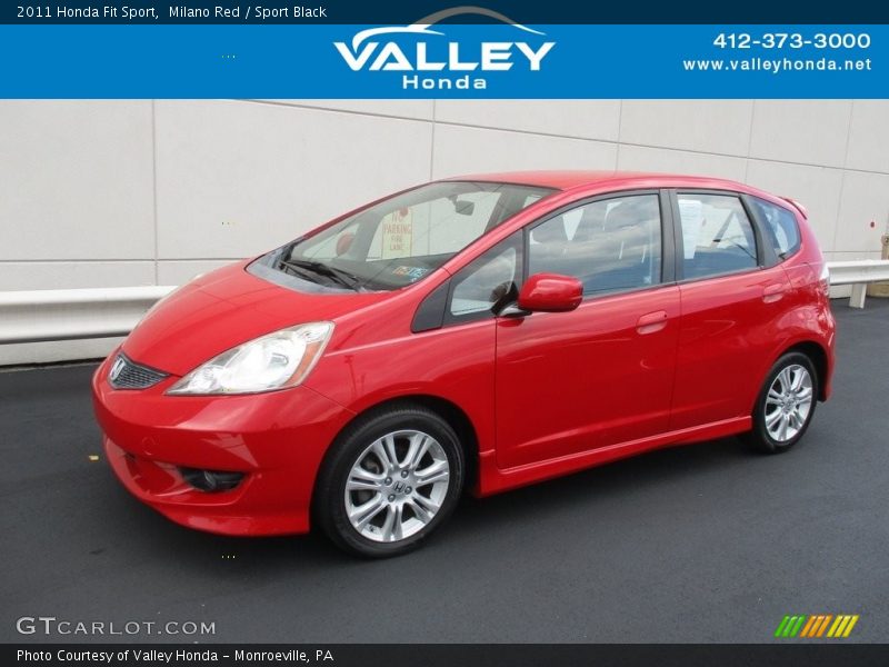 Milano Red / Sport Black 2011 Honda Fit Sport