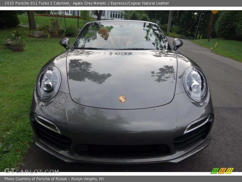 Agate Grey Metallic / Espresso/Cognac Natural Leather 2015 Porsche 911 Turbo S Cabriolet