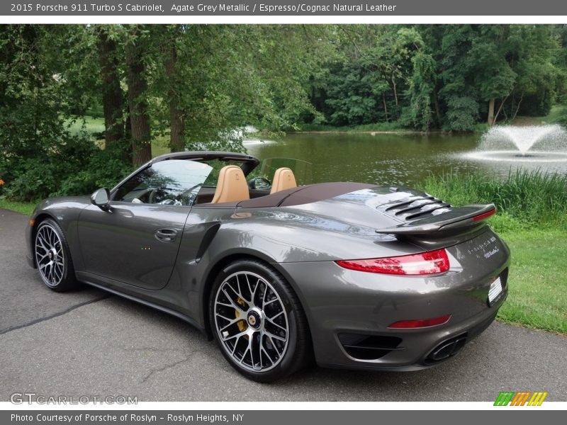 Agate Grey Metallic / Espresso/Cognac Natural Leather 2015 Porsche 911 Turbo S Cabriolet