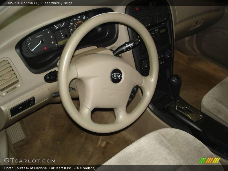 Clear White / Beige 2005 Kia Optima LX