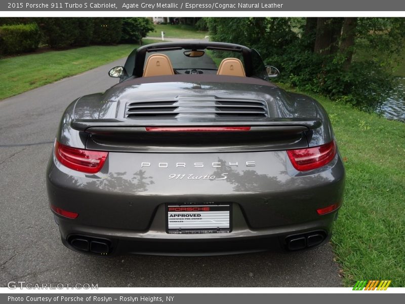 Agate Grey Metallic / Espresso/Cognac Natural Leather 2015 Porsche 911 Turbo S Cabriolet