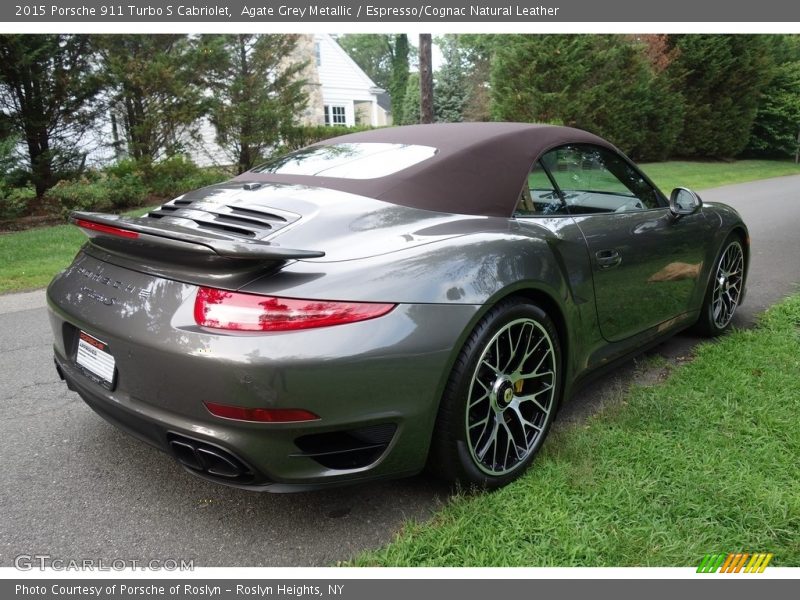Agate Grey Metallic / Espresso/Cognac Natural Leather 2015 Porsche 911 Turbo S Cabriolet