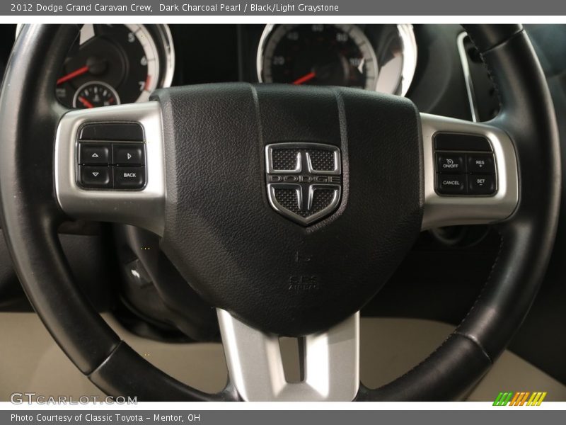Dark Charcoal Pearl / Black/Light Graystone 2012 Dodge Grand Caravan Crew