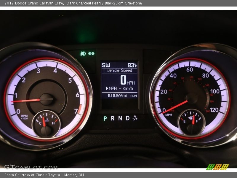 Dark Charcoal Pearl / Black/Light Graystone 2012 Dodge Grand Caravan Crew