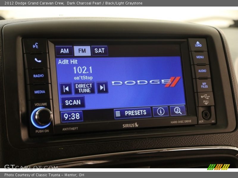 Dark Charcoal Pearl / Black/Light Graystone 2012 Dodge Grand Caravan Crew