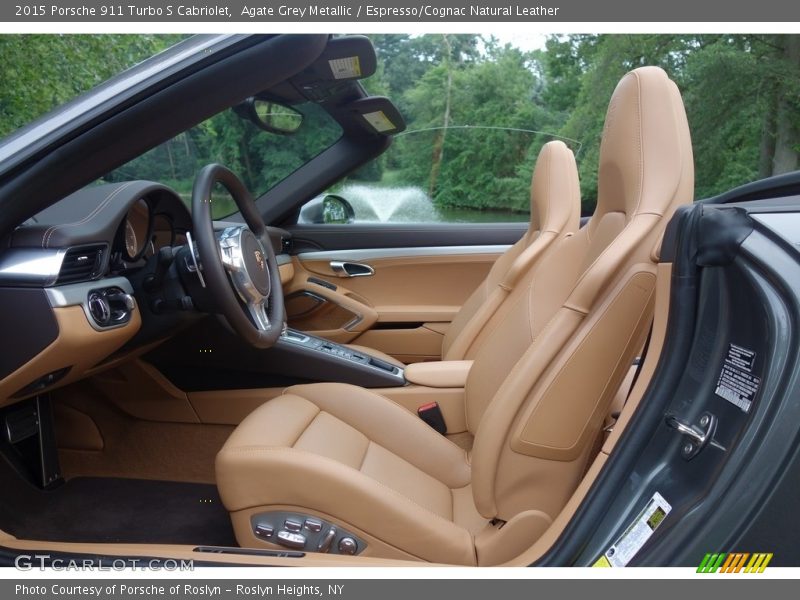 Agate Grey Metallic / Espresso/Cognac Natural Leather 2015 Porsche 911 Turbo S Cabriolet