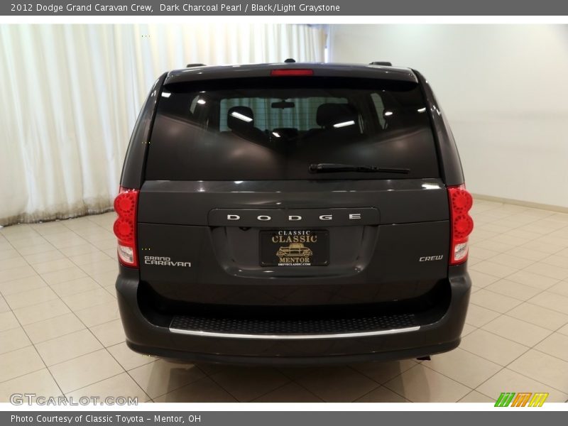 Dark Charcoal Pearl / Black/Light Graystone 2012 Dodge Grand Caravan Crew