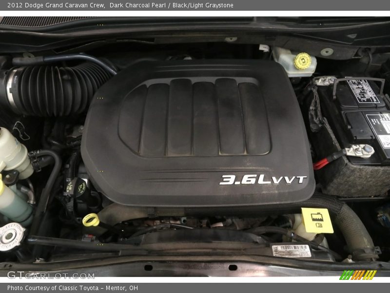 Dark Charcoal Pearl / Black/Light Graystone 2012 Dodge Grand Caravan Crew