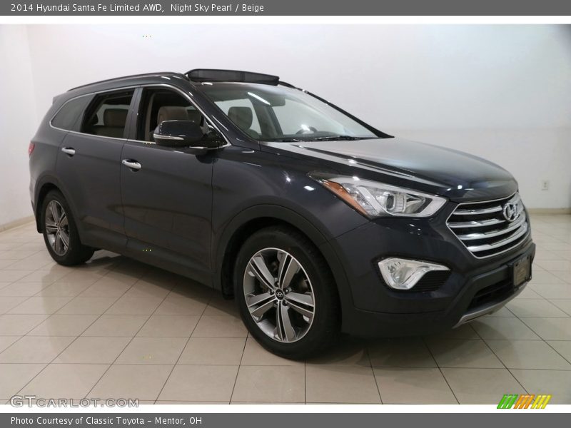 Night Sky Pearl / Beige 2014 Hyundai Santa Fe Limited AWD