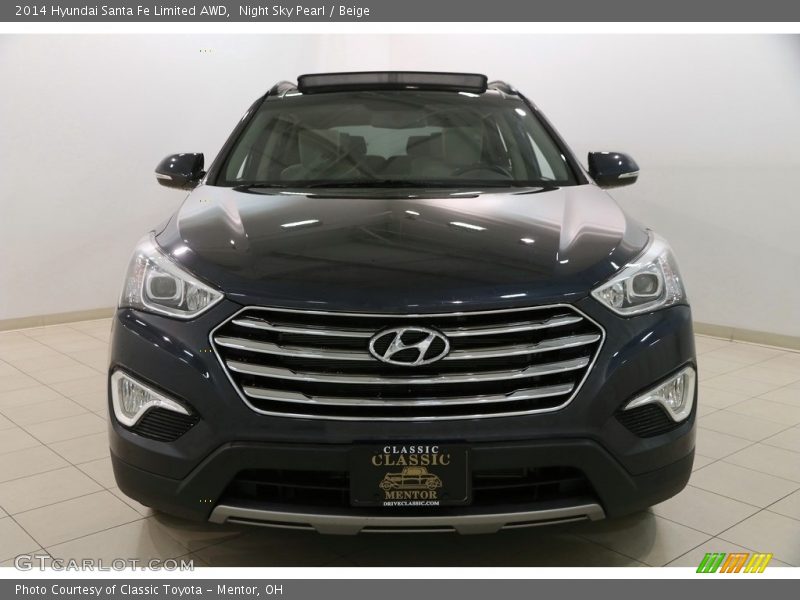 Night Sky Pearl / Beige 2014 Hyundai Santa Fe Limited AWD