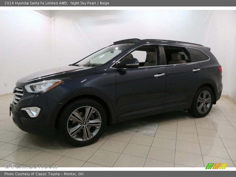 Night Sky Pearl / Beige 2014 Hyundai Santa Fe Limited AWD