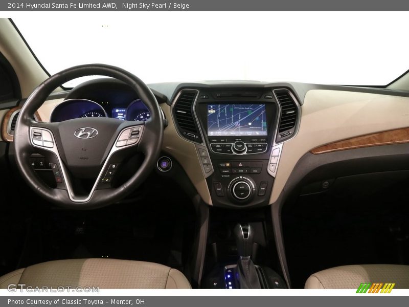 Night Sky Pearl / Beige 2014 Hyundai Santa Fe Limited AWD